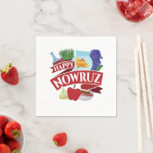 Happy Nowruz Persian New Year Serviette (Beispiel)