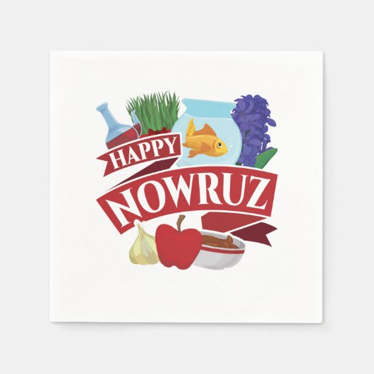 Happy Nowruz Persian New Year Serviette (Vorderseite)