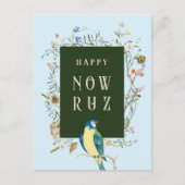 Happy Nowruz Songbird BLANK Postkarte (Vorderseite)