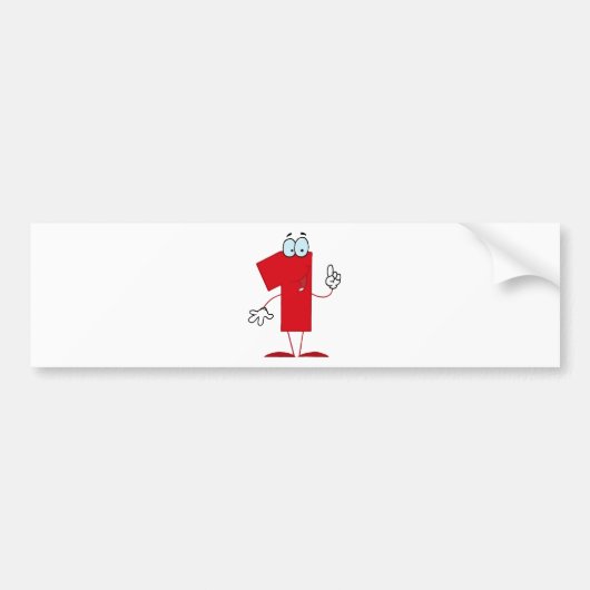 Happy Number 1 Autoaufkleber (Vorne)