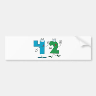 Happy Number 42 Autoaufkleber