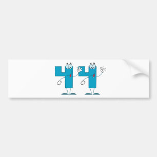 Happy Number 44 Autoaufkleber