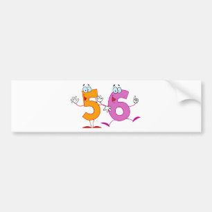 Happy Number 56 Autoaufkleber