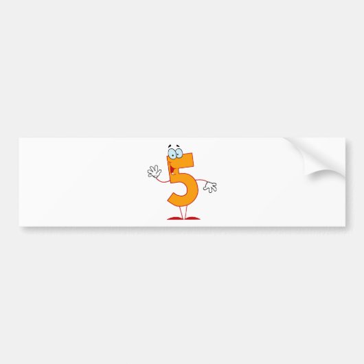 Happy Number 5 Autoaufkleber (Vorne)