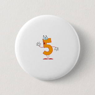 Happy Number 5 Button