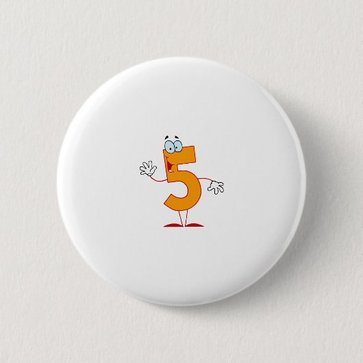 Happy Number 5 Button (Vorderseite)