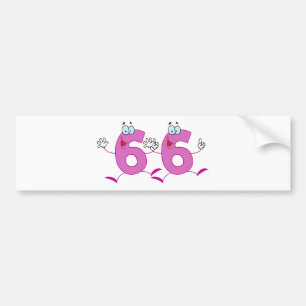 Happy Number 66 Autoaufkleber