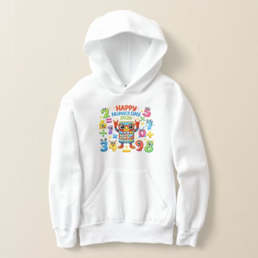 Happy Number Day Cute Maths Hoodie for Kids (Ablage )