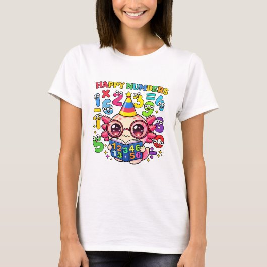 Happy Numbers Cute Maths T Shirt for Kids (Vorderseite)