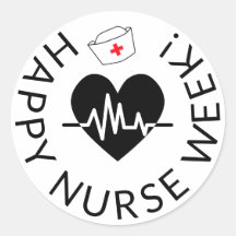 Happy-Nurse-Woche-Aufkleber