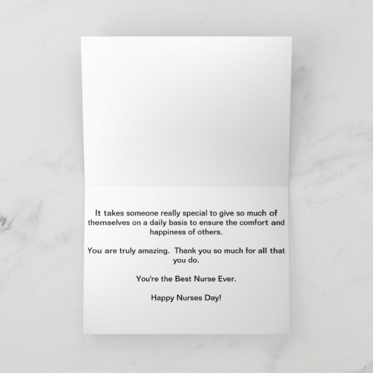 Happy Nurses Day Best Nurse Ever Karte (Innenseite)