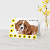 Happy Nurse's Day Cavalier King Puppy Sunflowers Karte (Gelbe Blume)
