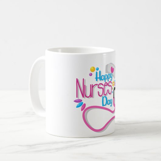 Happy Nurses Day Coffee Tasse (Vorderseite Links)