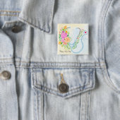 Happy Nurses Day Floral Stethoscope Appreciation Button (Beispiel)
