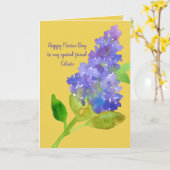 Happy Nurses Day Friend Lilac Individuelle Name Karte (Gelbe Blume)
