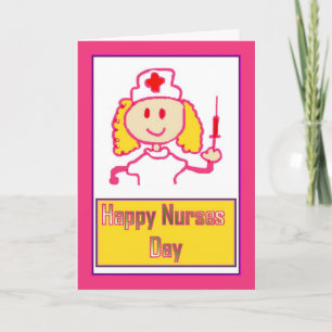Happy Nurses Day für gekümmert Krankenschwester Karte