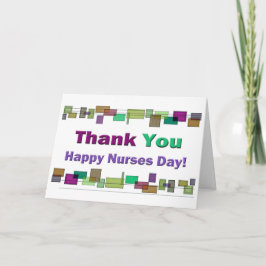 Happy Nurses Day Geschenk farbenfrohe Plätze Karte