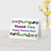 Happy Nurses Day Geschenk farbenfrohe Plätze Karte (Gelbe Blume)