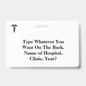 Happy Nurses Day Group Abzeichen Ausweis (Rückseite)