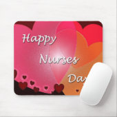 Happy Nurses Day Hearts Mousepad (Mit Mouse)