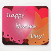Happy Nurses Day Hearts Mousepad (Vorne)