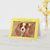Happy Nurses Day mit Sweet Cavalier King Charles Karte (Gelbe Blume)