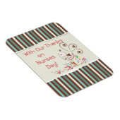 Happy Nurses Day, Niedlicher Vogel auf Streifen Magnet (Rechte Seite)