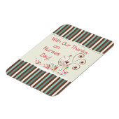 Happy Nurses Day, Niedlicher Vogel auf Streifen Magnet (Linke Seite)
