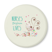 Happy Nurses Day, Niedlicher Vogel auf Streifen