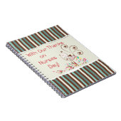 Happy Nurses Day, Niedlicher Vogel auf Streifen Notizblock (Rechte Seite)