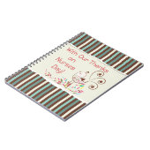 Happy Nurses Day, Niedlicher Vogel auf Streifen Notizblock (Linke Seite)