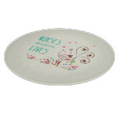 Happy Nurses Day, Niedlicher Vogel auf Streifen Schneidebrett (Ecke)