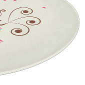 Happy Nurses Day, Niedlicher Vogel auf Streifen Schneidebrett (Ecke)