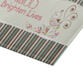 Happy Nurses Day, Niedlicher Vogel auf Streifen Schneidebrett (Ecke)