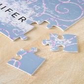 Happy Nurses Day Pink Heart with Wings Personalize Puzzle (Seite)