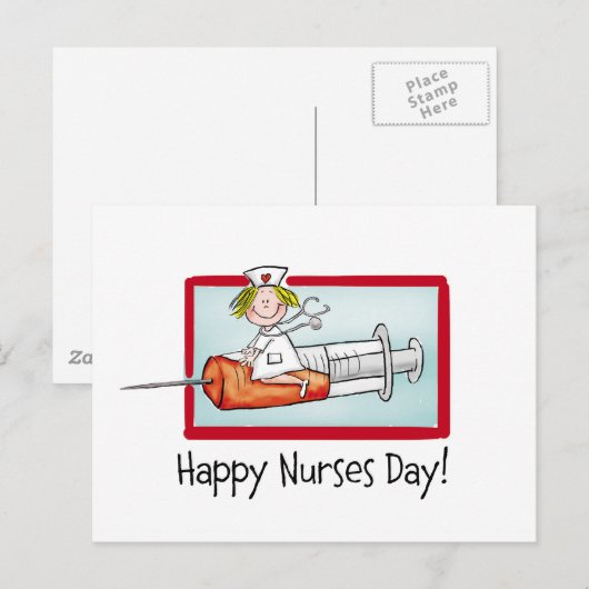 Happy Nurses Day Postkarte (Vorne/Hinten)