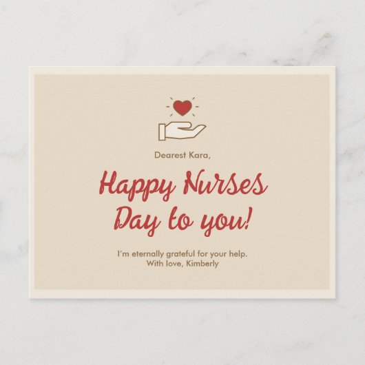Happy Nurses Day Postkarte (Vorderseite)