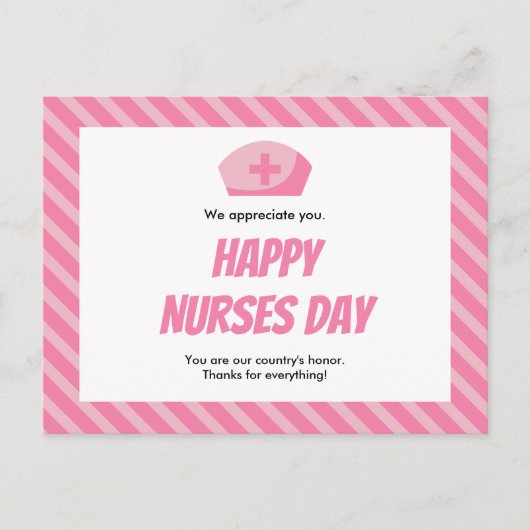 Happy Nurses Day Postkarte (Vorderseite)