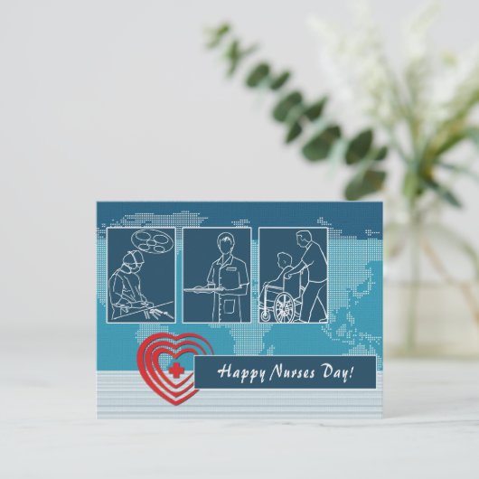Happy Nurses Day Postkarten (Stehend Vorderseite)