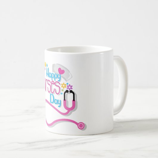 Happy Nurses Day T - Shirt Kaffeetasse (VorderseiteRechts)