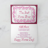 Happy Nurses Day to the Queen of TLC Karte (Innenseite)