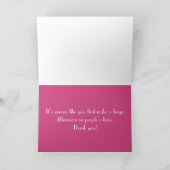 Happy Nurses Day White and Pink Dahlia Card Karte (Innenseite)