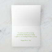 Happy Nurses Day White Peony Blume Card Karte (Innenseite)