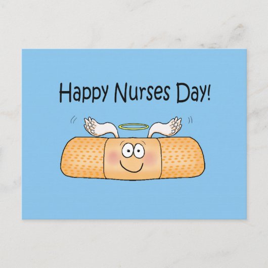Happy Nurses Nurse Nurse's Day Whimsical Bandage Postkarte (Vorderseite)