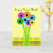 Happy Nurses Week Card Floral Karte (Gelbe Blume)