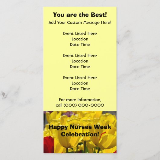 Happy Nurses Week Celebration Event Cards custom (Vorderseite)