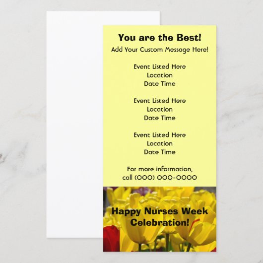 Happy Nurses Week Celebration Event Cards custom (Vorne/Hinten)
