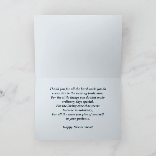 Happy Nurses Week Custom Karte (Innenseite)