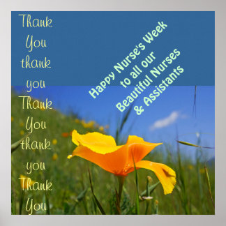 Happy Nurse's Week druckt Krankenpfleger Poster