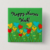 Happy Nurses Week Grüne Tasten Button (Vorderseite)